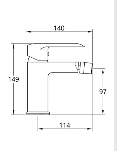 Tris rubinetti miscelatori bidet lavabo esterno vasca linea america cromata