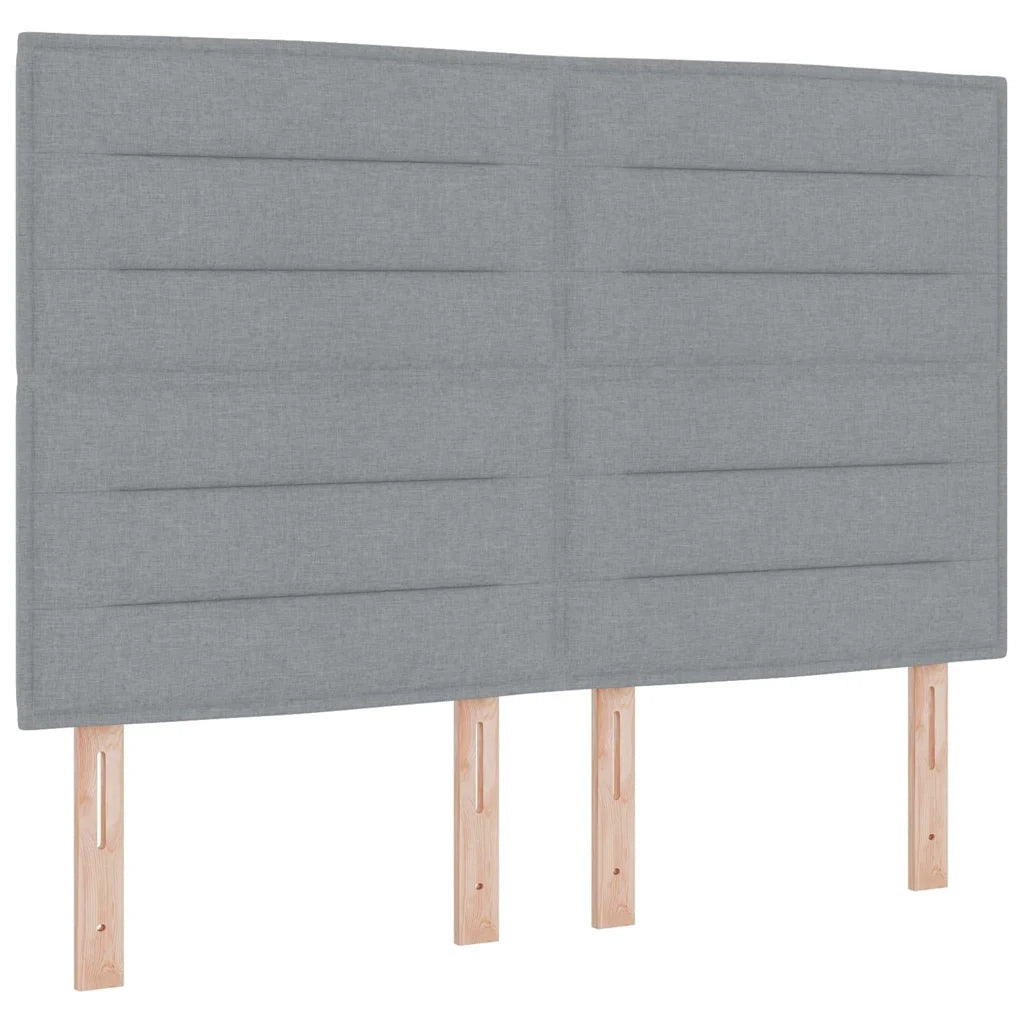 Testiera | Testata Grigio chiaro 144 cm Tessuto