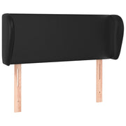 Testiera | Testata ad Orecchio Nera 93x23x78/88 cm in Similpelle