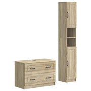 Set di Armadi da Bagno da 2 Pezzi UTRECHT Rovere Sonoma 3417569