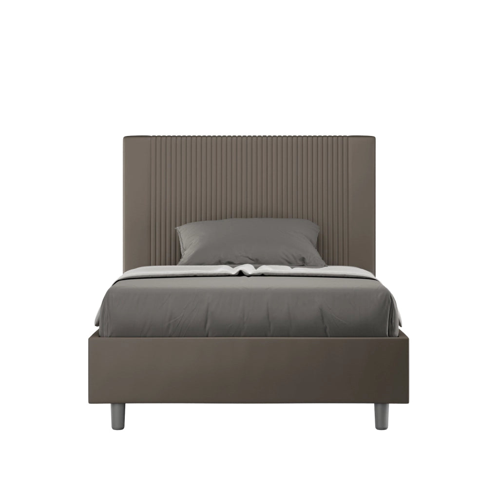Letto 1 Piazza e Mezzo 120x200 cm Senza Rete Goya Cappuccino