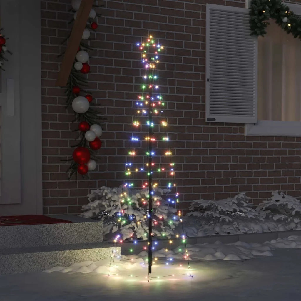 Albero di Natale LED con picchetti per il terreno 250 cm Ferro 42018751