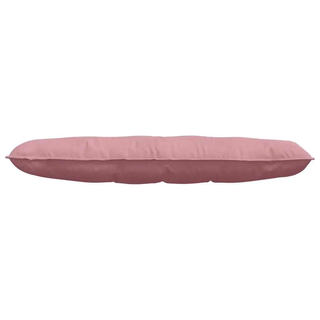 Cuscino per Schiena Rosa 140 x 50 cm Tessuto in Cords 42014851