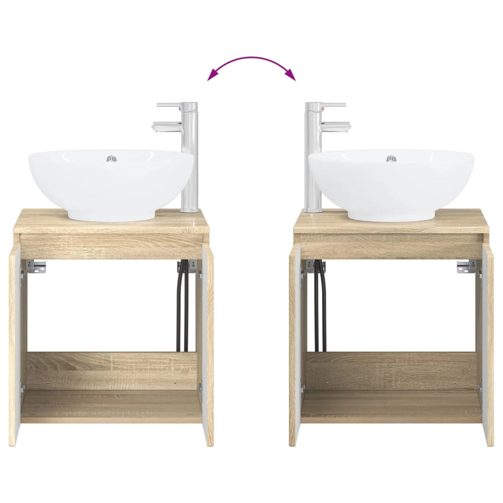 Set di mobili per il bagno 2 pz Rovere Sonoma 3404086