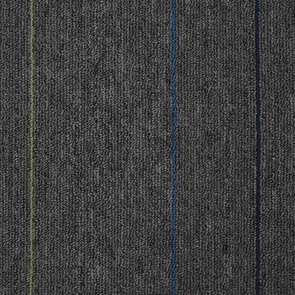 Piastrella per Tappeto Grigio Medio con Strisce 50 x 50 cm CFW2485840