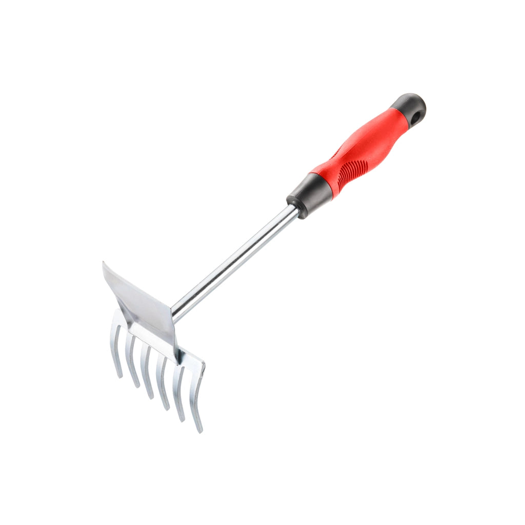 Rastrellino zincato con manico bimateriale ergonomico TPR