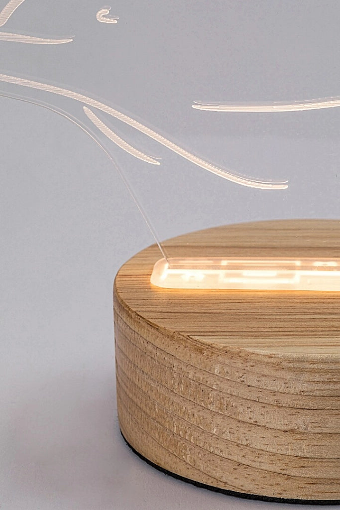 Lampada notte Delfino in legno faggio LED 2W Rabalux