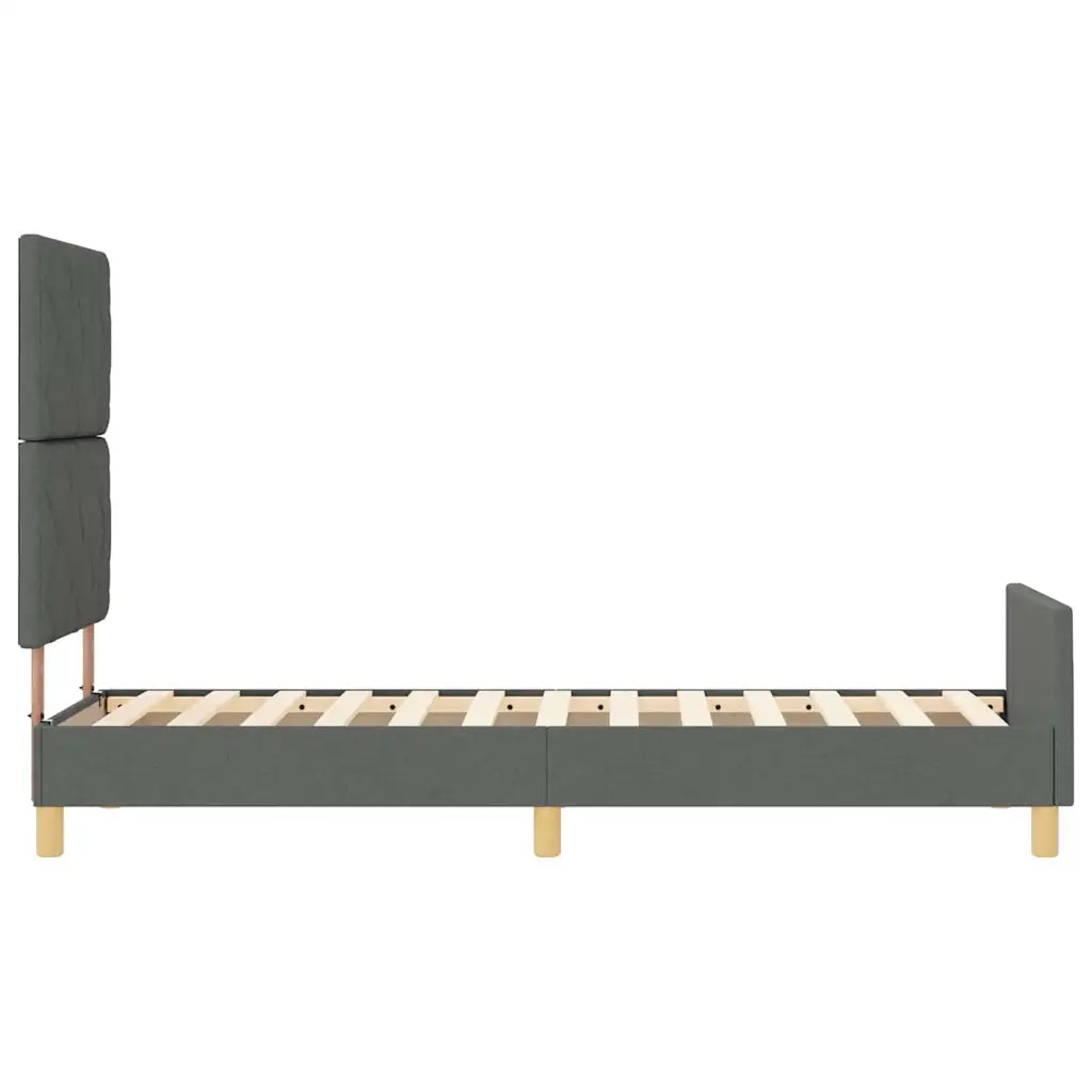 Struttura del letto Grigio scuro 80 x 200 cm Tessuto