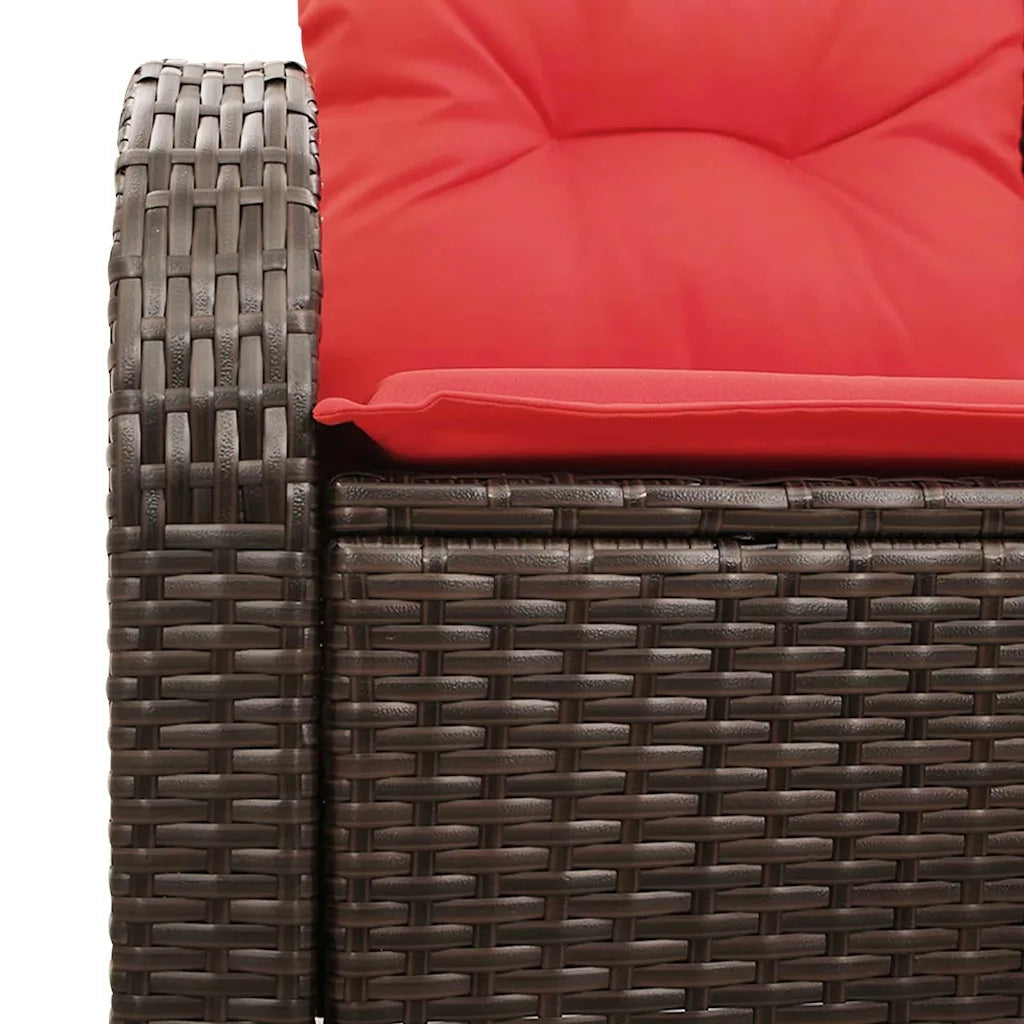 Divano da giardino Marrone 124 x 62 x 85cm polyrattan 42006748