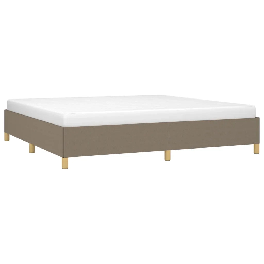 Letto matrimoniale | Letto per adulti | Giroletto senza Materasso Tortora 200x200 cm in Tessuto