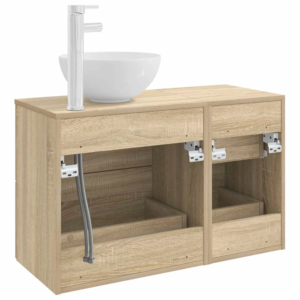 Set di mobili per il bagno 2 pcs Rovere Sonoma 3403946
