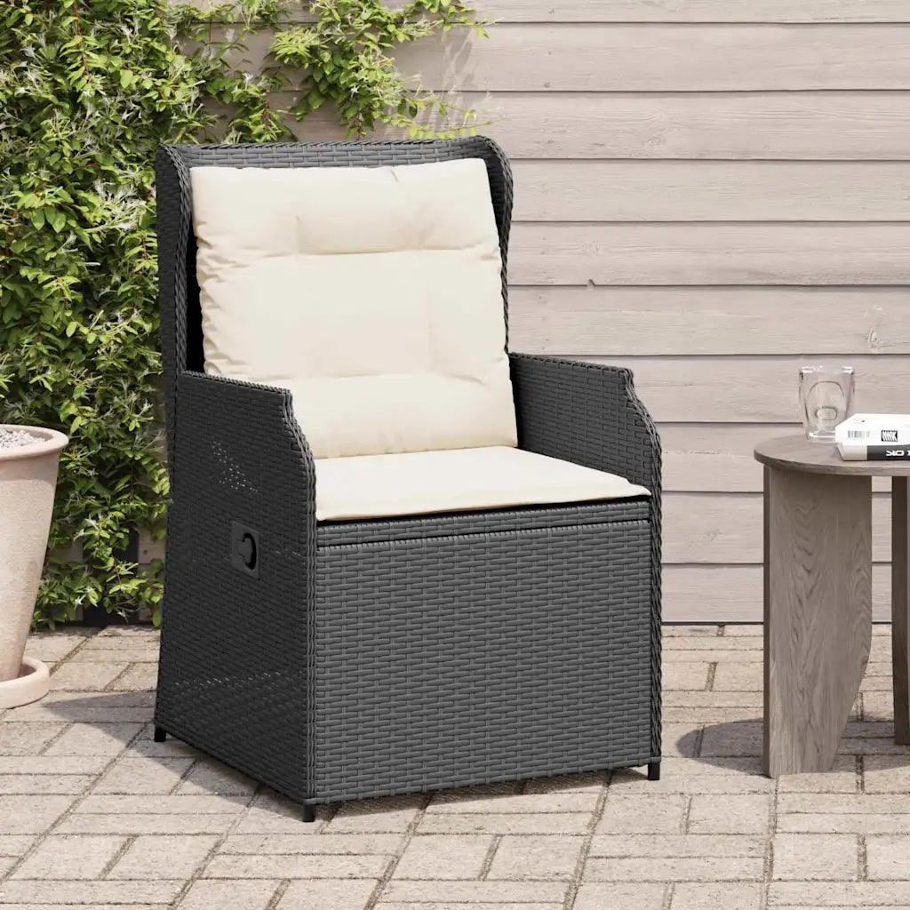 Panchina da giardino 2 pcs Nero polyrattan 3394485