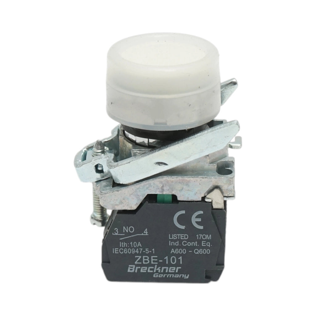 Pulsante di comando bianco con coperchio protettivo IP65 1NO, 22mm TB4-BP11 Breckner Germany
