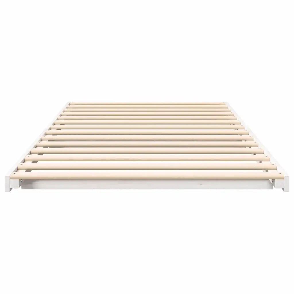 Struttura del letto Bianco 75 x 190 cm Pino massello 873098