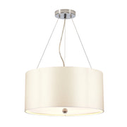 Lampada a sospensione Pearce paralume bianco Ø46 3xE27