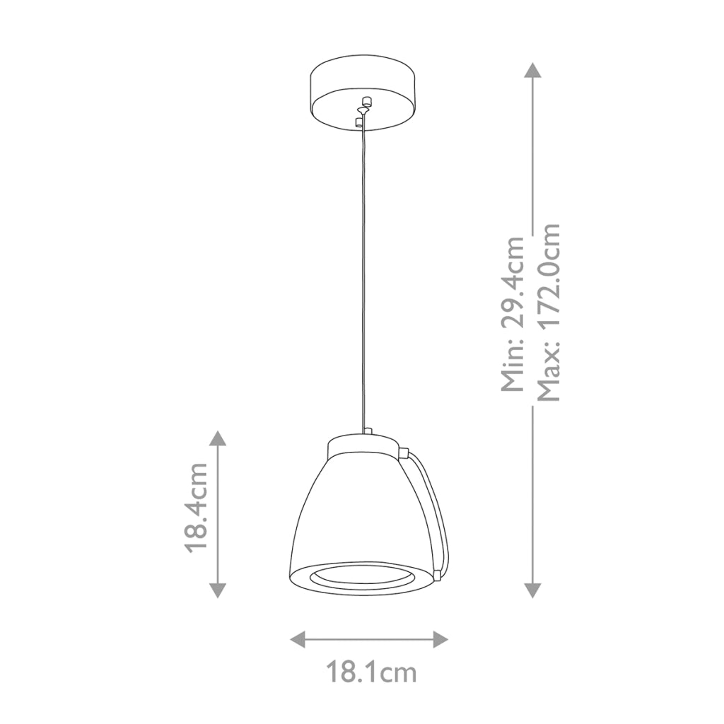 Sospensione LED moderna bianca Ø18cm 18W Elstead Europa