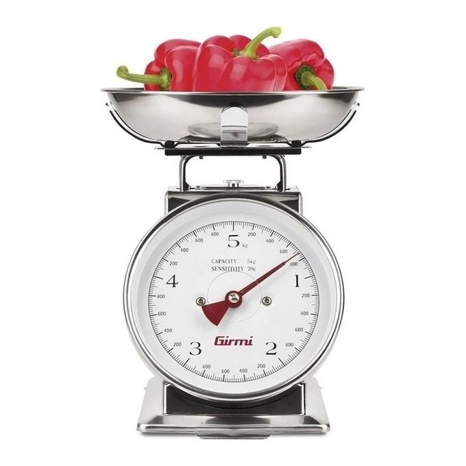 Girmi PS90 Acciaio inossidabile Superficie piana Rettangolo Bilancia da cucina meccanica