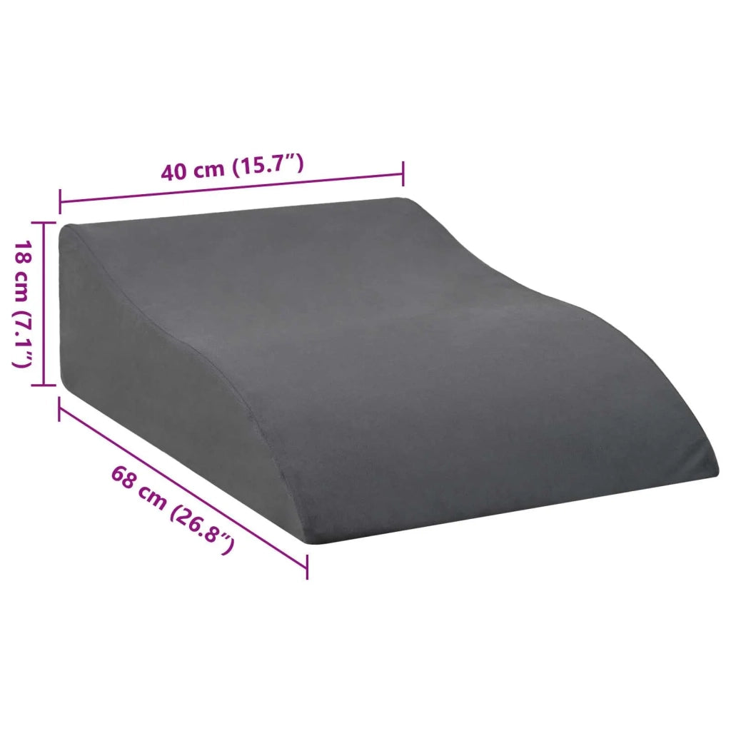 Cuscino per Gambe Grigio 68 x 40 x 18 cm Schiuma PU 42020189