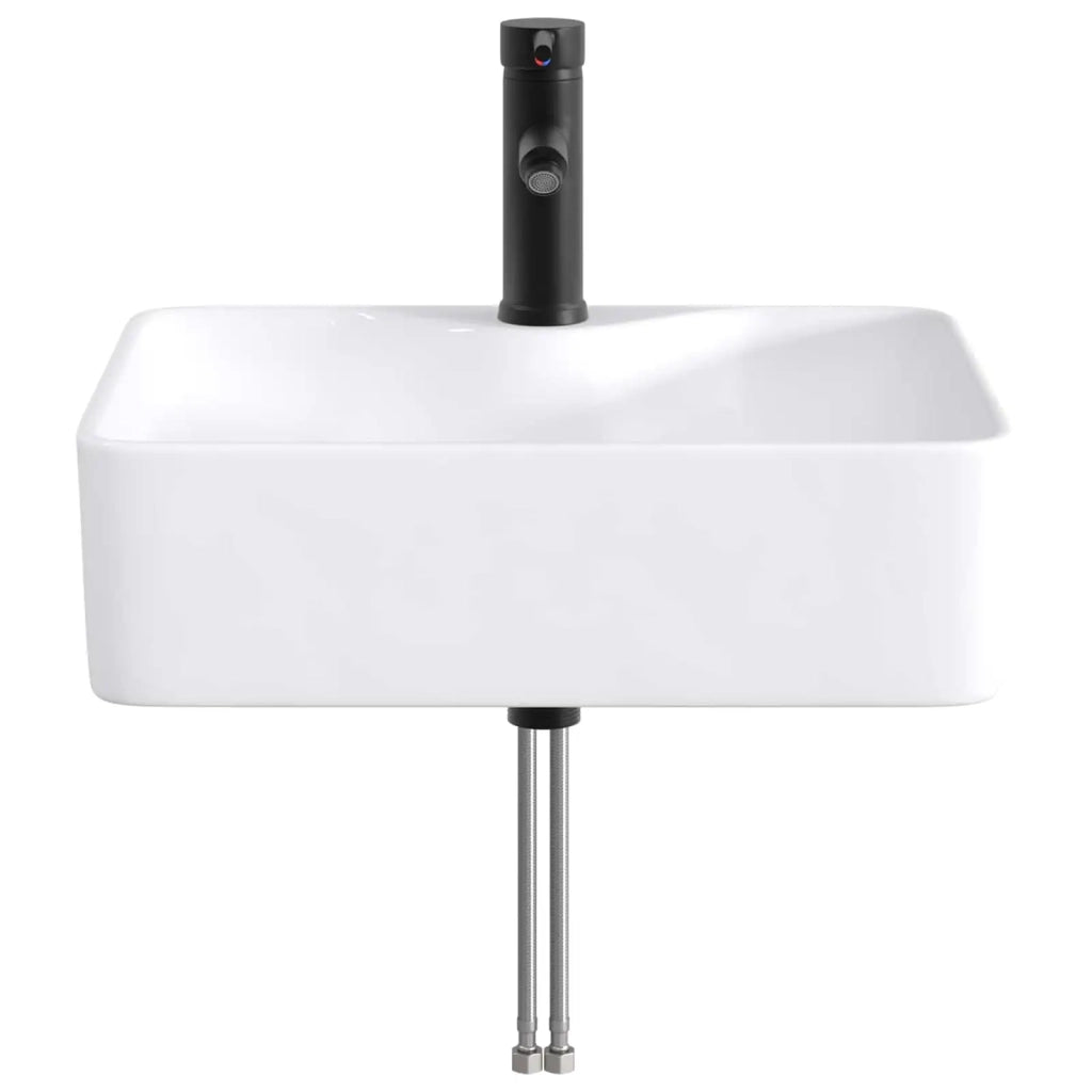 Lavabo da bagno Nero Opaco 48,5 x 37,5 x 13 cm Metallo 890231