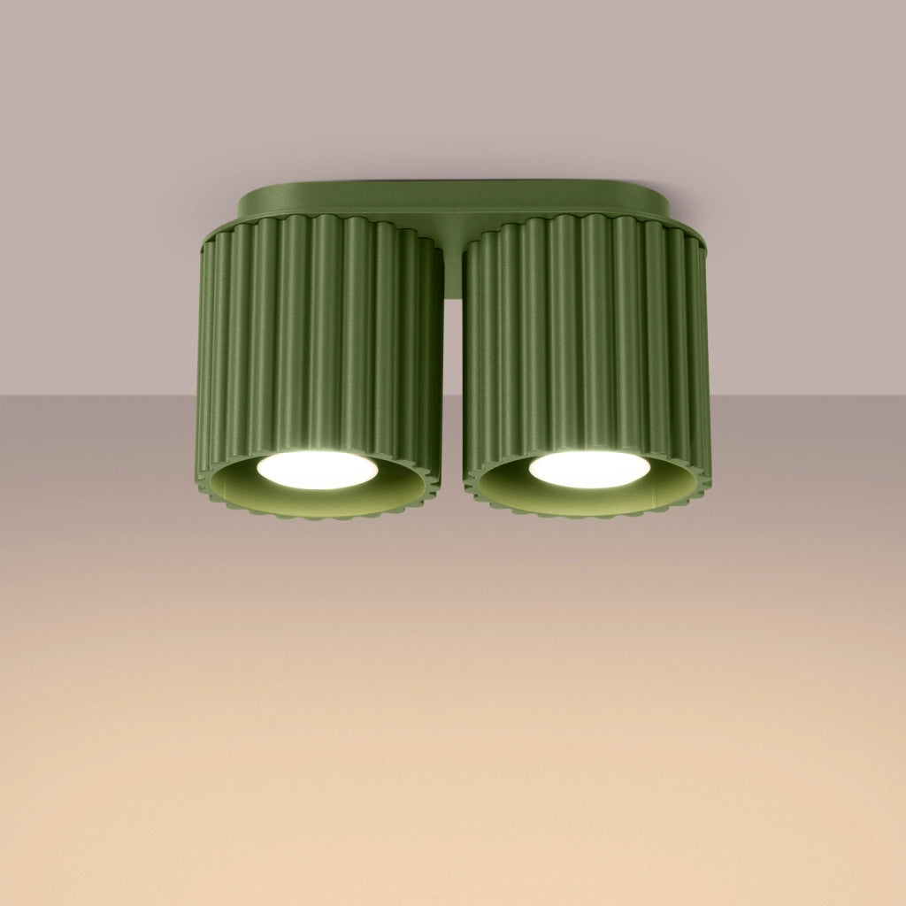 Lampada da soffitto AURA 2 verde oliva GU10