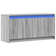 Mobile TV multimediale scaffale per televisione televisione buffet sala da pranzo soggiorno camera da letto con LED sonoma 100 x 34 x 50 cm pannelli compositi grigio 02_0026493