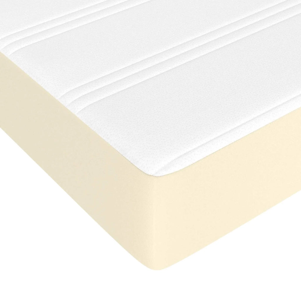 Materasso a Molle Insacchettate Rigidità Media Crema 80x200x20cm in Similpelle 347684