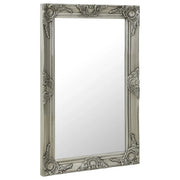 Specchio da Parete Stile Barocco-Specchio a Muro-Specchio Decorativo 50x80 cm Argento