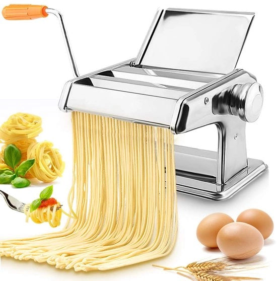 Pastamachine 3 in 1 a Mano con Fusto in Acciaio Inossidabile
