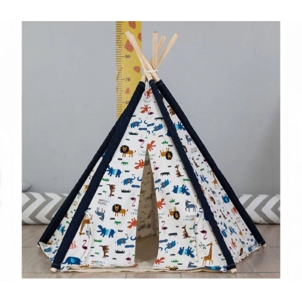 Trade Shop - Tenda Per Animali Domestici Cani Gatti Lavabile Cuccia In Tela Cotone 50x50x70cm -
