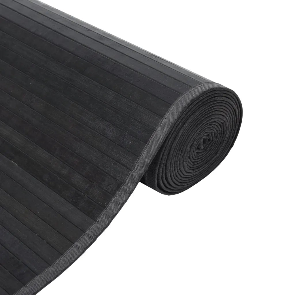 Tappeto Rettangolare Grigio 70x400 cm in Bambù 376886