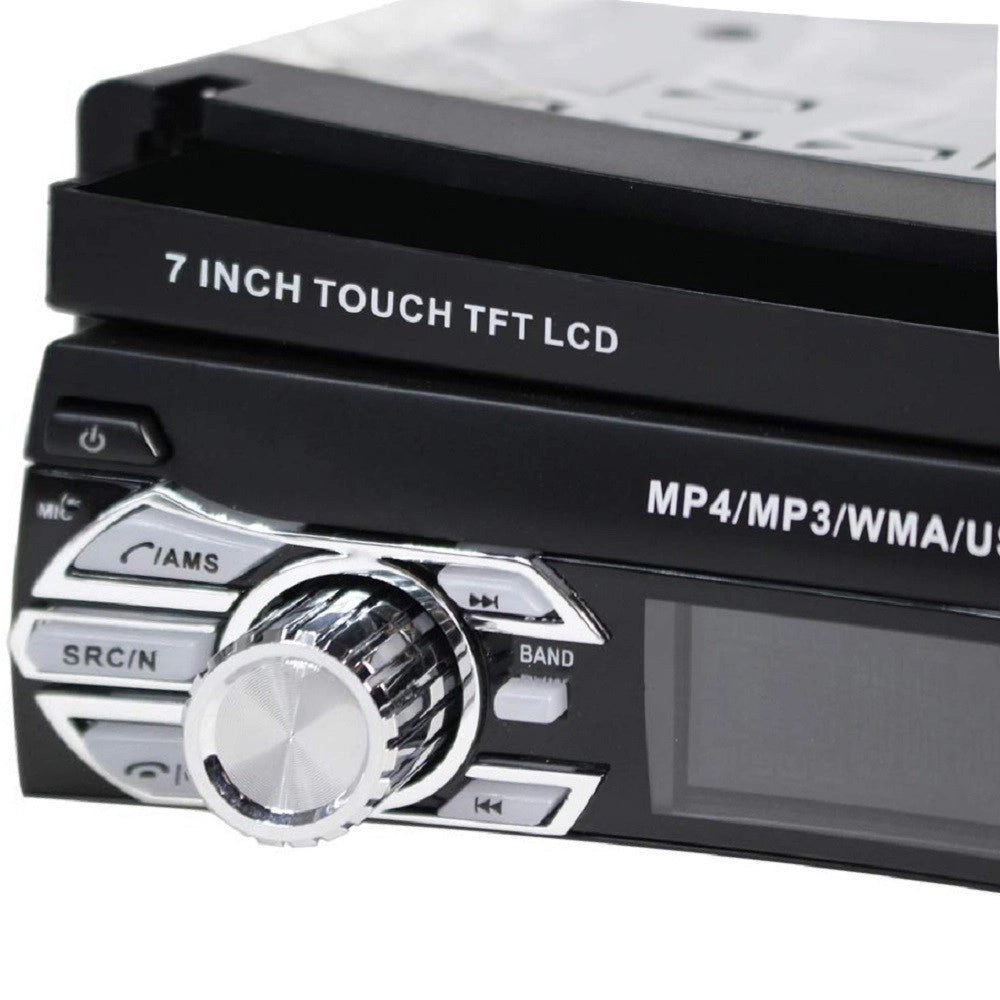 Trade Shop - Autoradio 1 Din Con Schermo A Scomparsa 7 Stereo Auto Touch Bluetooth Gps Usb Sd -