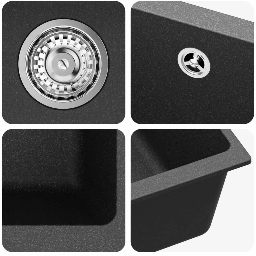 Lavello Nero 530 x 460 mm 80% Quarzo e 20% Resina 42028424