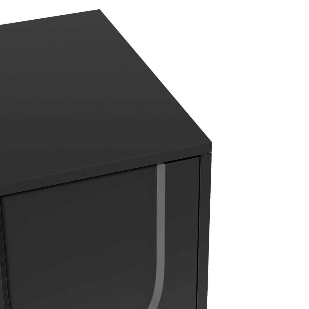 Cassettiera TV nera in truciolato lunghezza 180 cm