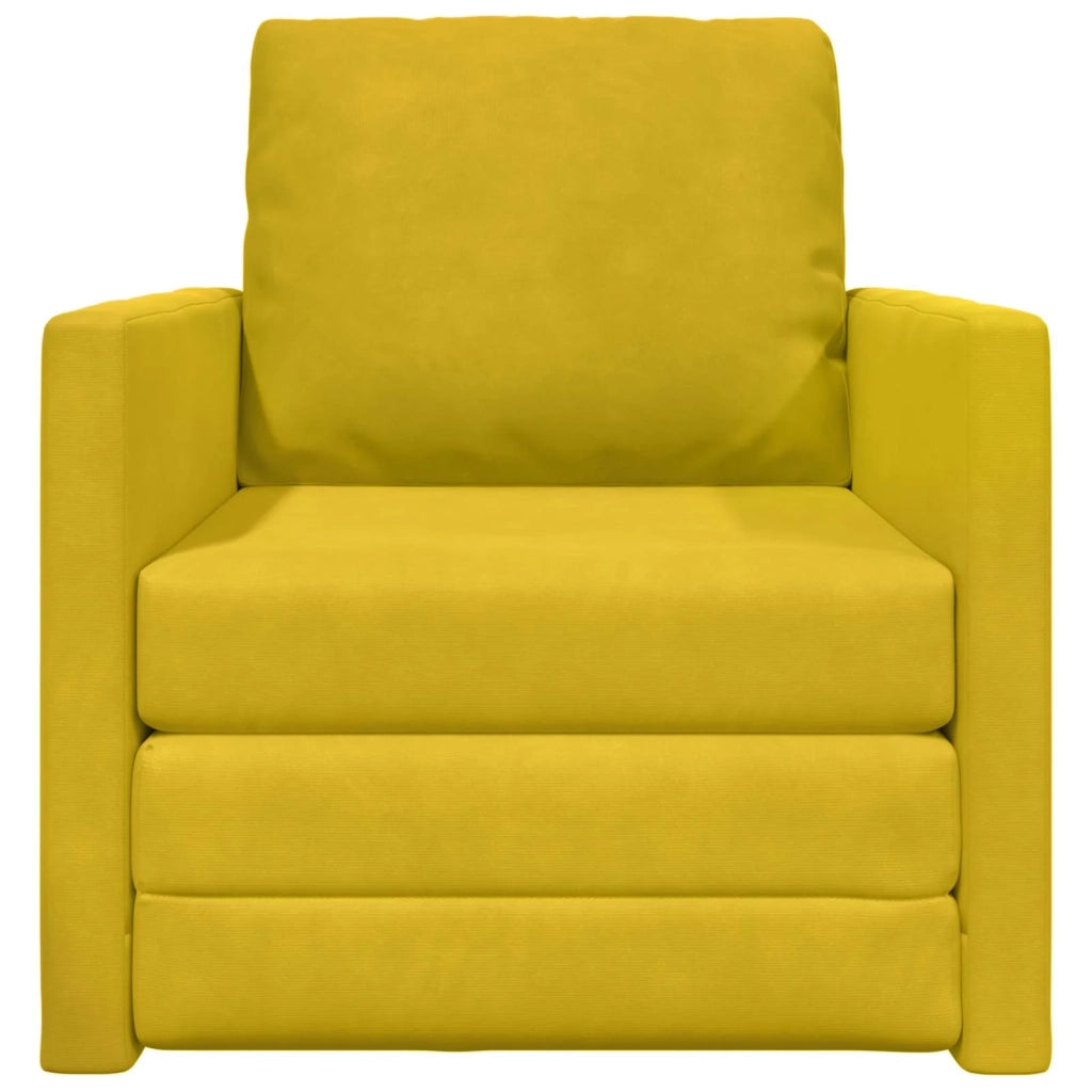 Divano letto Giallo Scuro 74 x 77 x 81 cm Velluto 4106618