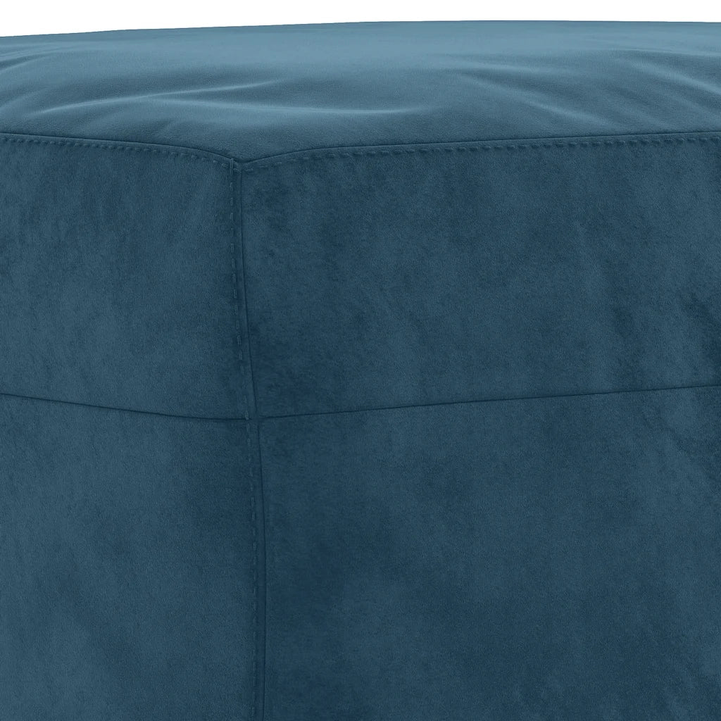 Set di Divani 3 pz Blu in Velluto