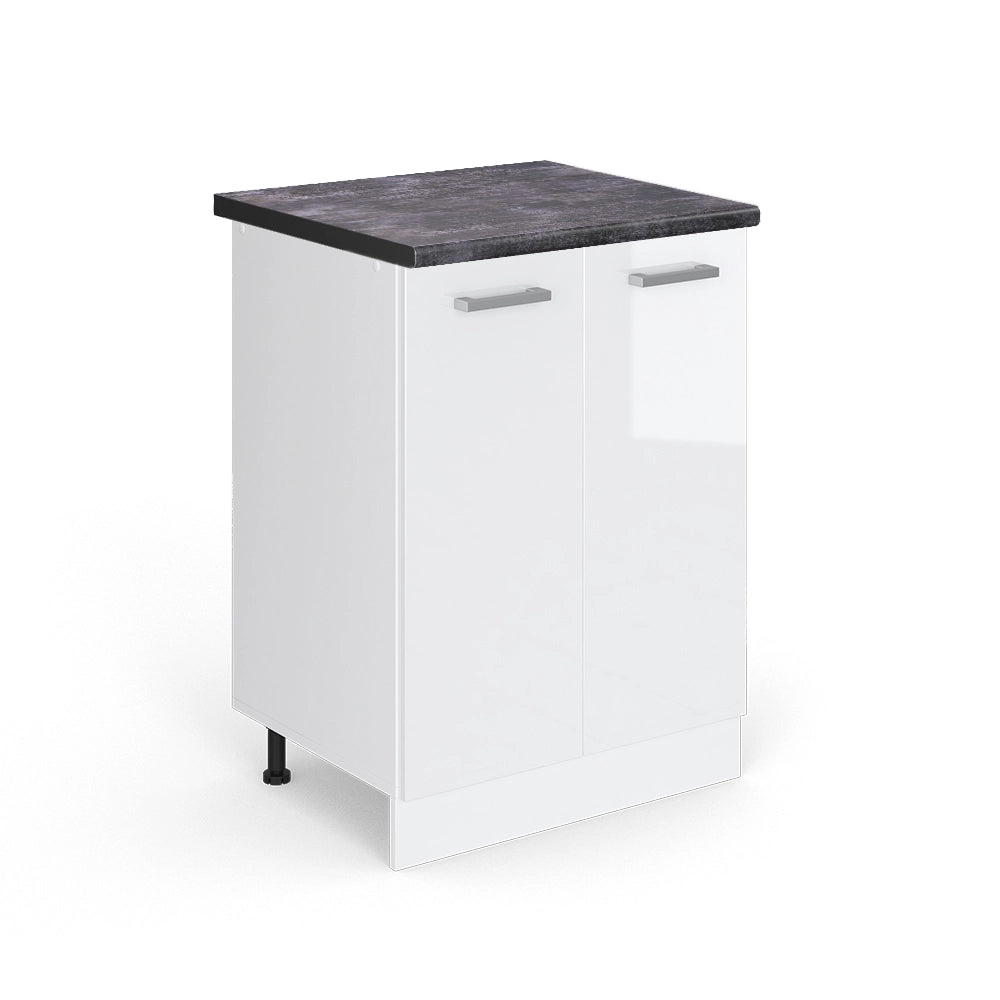 Vicco Mobiletto base cucina Bianco lucido 60 cm , PL Antracite