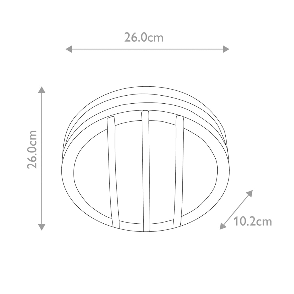 Plafoniera esterna muro/soffitto grafite E27 60W Sven Elstead