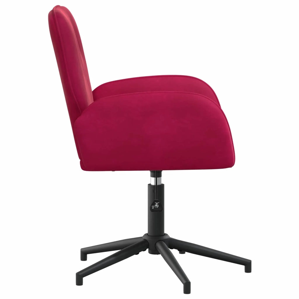 Sedia da scrivania girevole Rosso Vino 54 x 55 x 90 cm Velluto 42034348