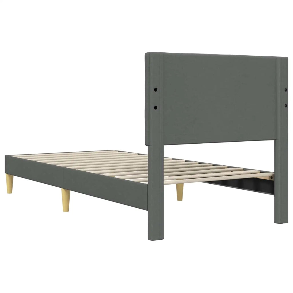 Struttura del letto-Giroletto Grigio Scuro 90 x 200 cm Tessuto 459783