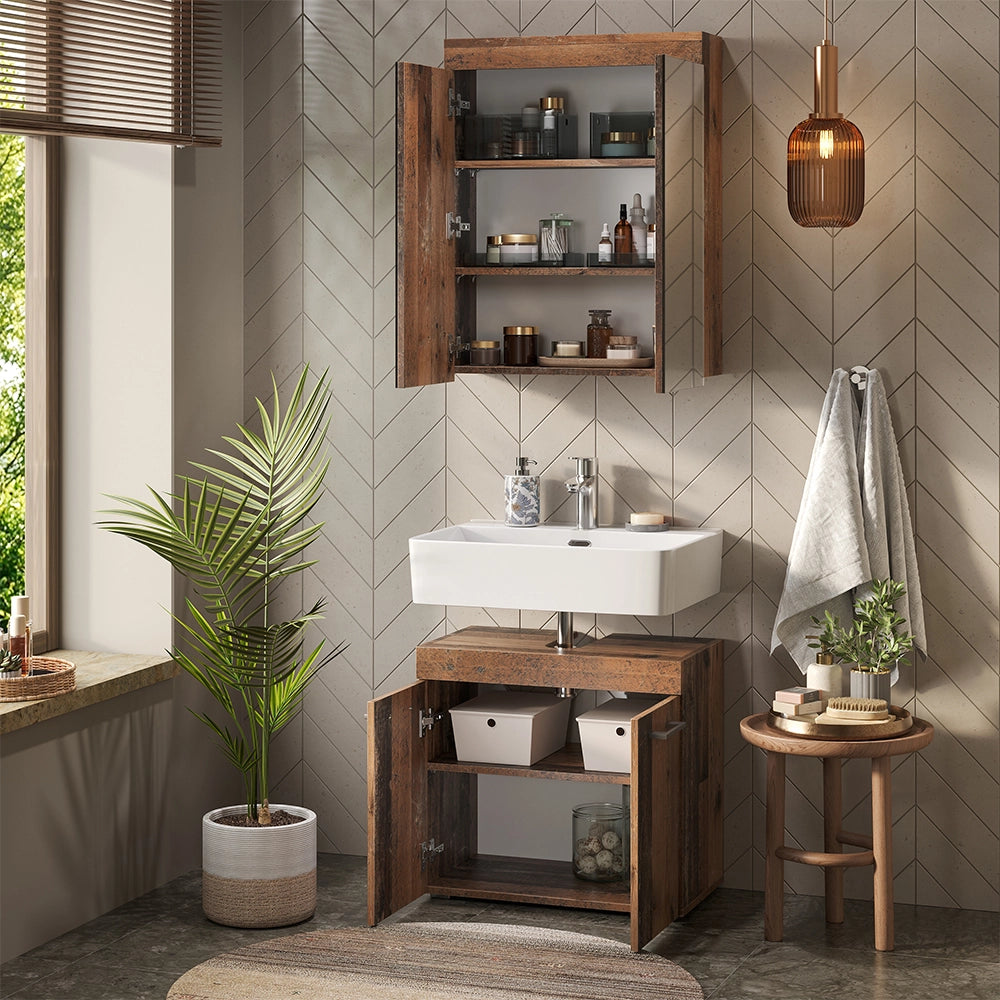 Vicco Set di mobili da bagno Oldstyle 2 parti