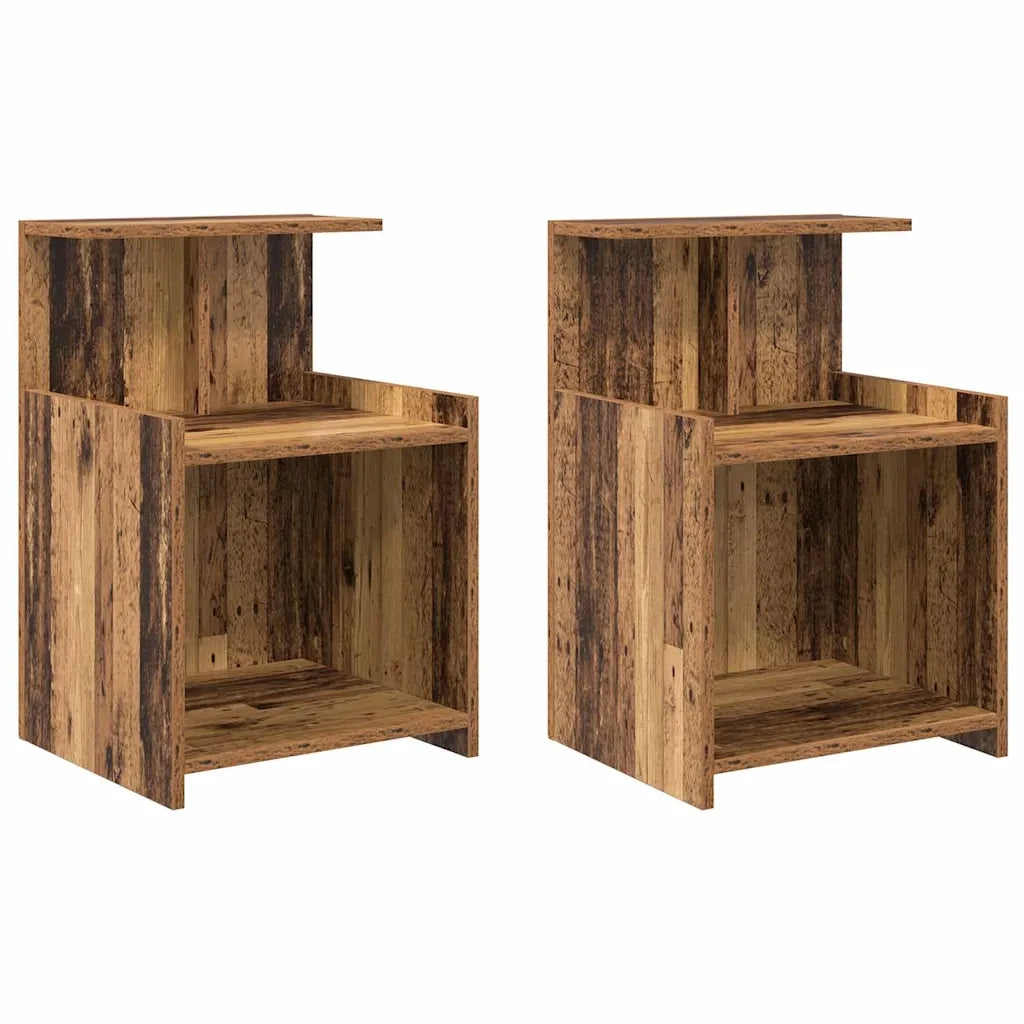 Armadio da Notte 2 pcs Legno vecchio 40 x 35 x 60 cm 875135