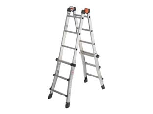 SCALA MULTIFUNZIONE TELESCOPICA PEPPINA D.Lgs. 81/08 4+5 gr. ap.cm.430h.cm.57x24x141h.Kg.12,3 ALL030    GIERRE