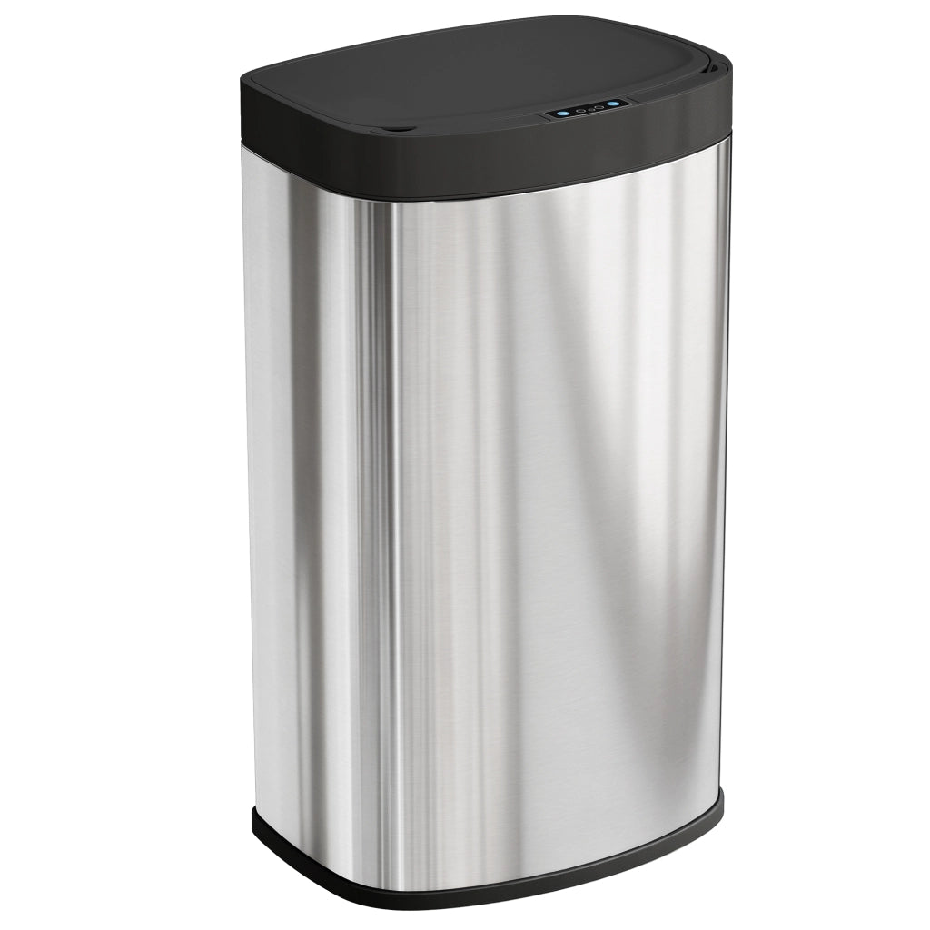 Pattumiera Automatica da Cucina 55L ¨C Xylo ¨C Acciaio Inossidabile Argento 38x28,5x69cm