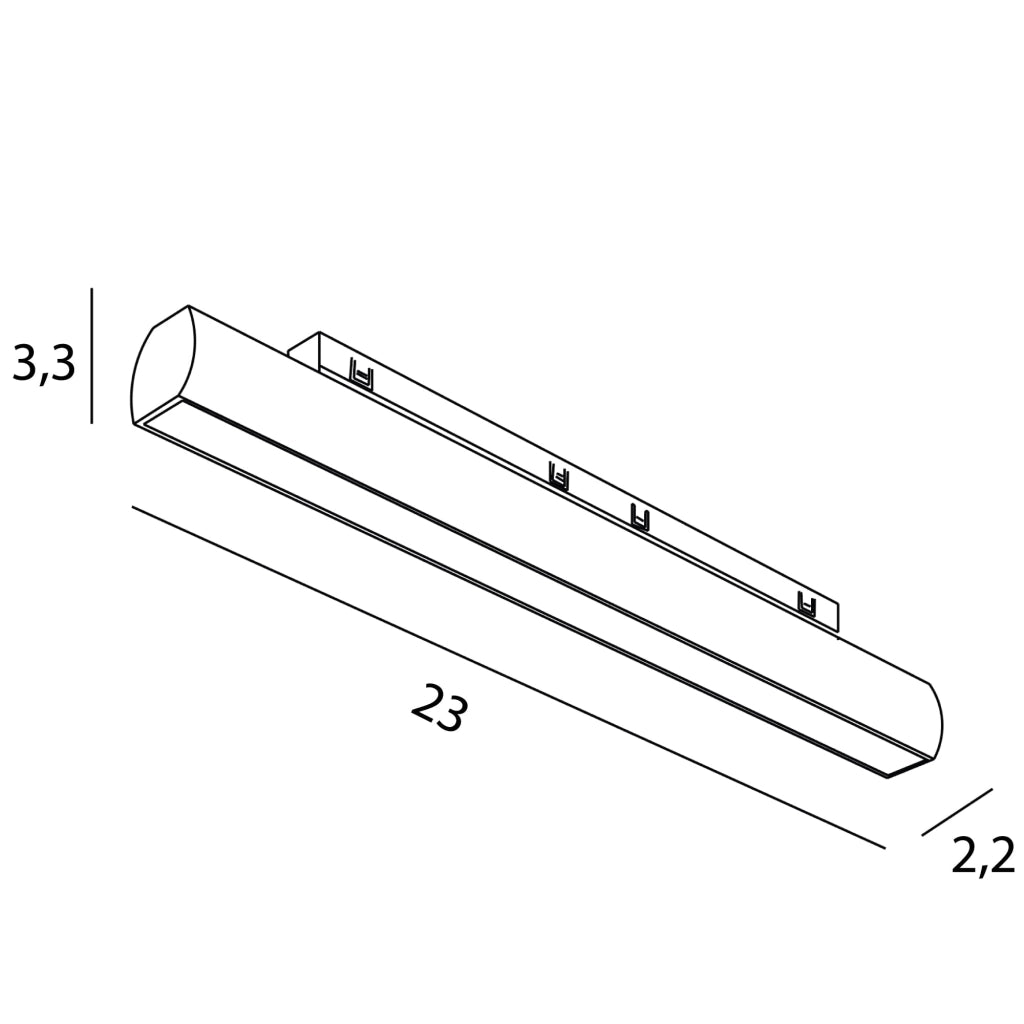 Faretto lineare su binario nero 12W Zigbee Maxlight