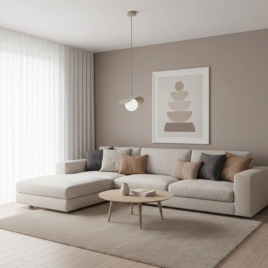 Lampada a sospensione RITUAL 1xG9 beige bianca Emibig