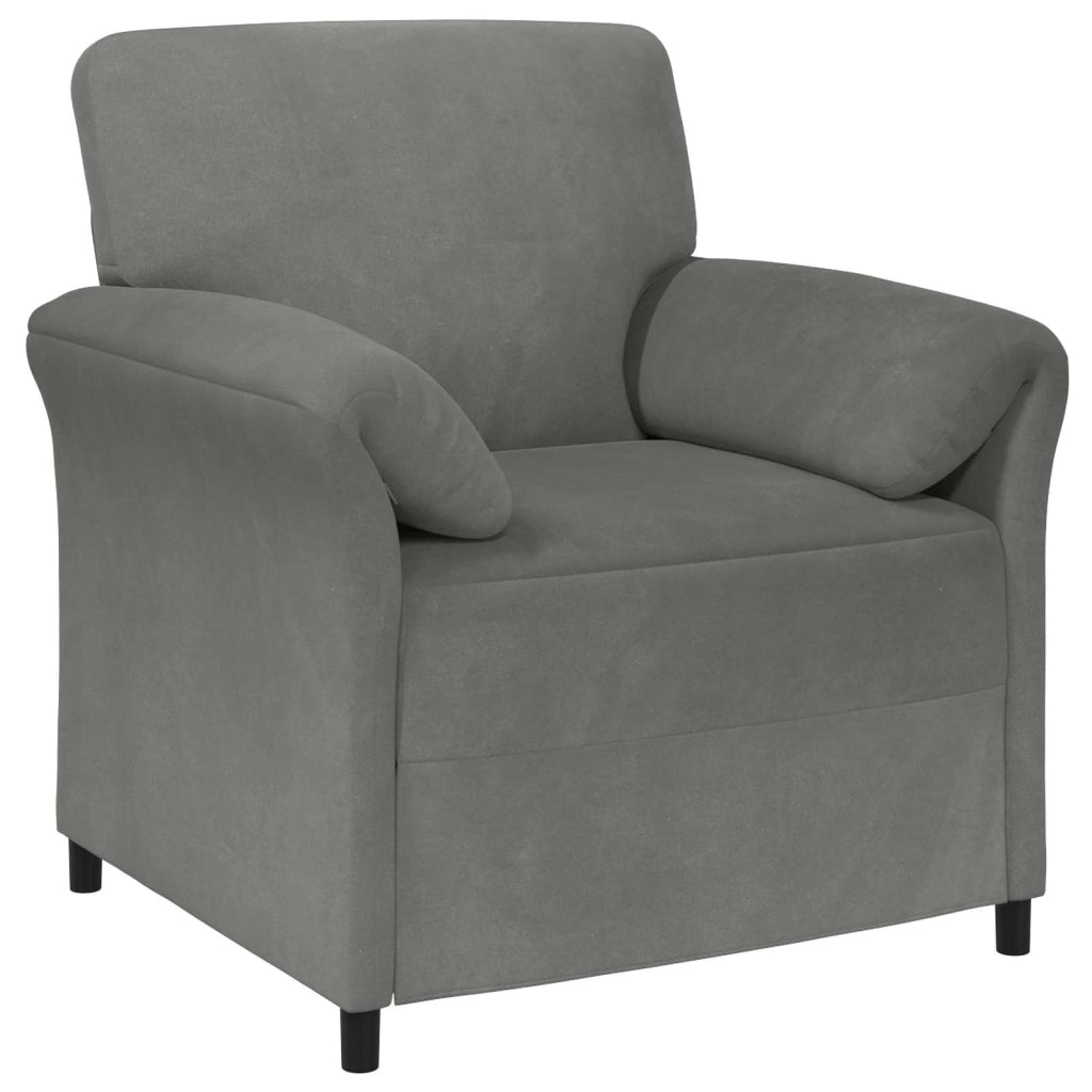Divano 1 posto Grigio Scuro 88 x 83 x 95 cm Velluto 42033926
