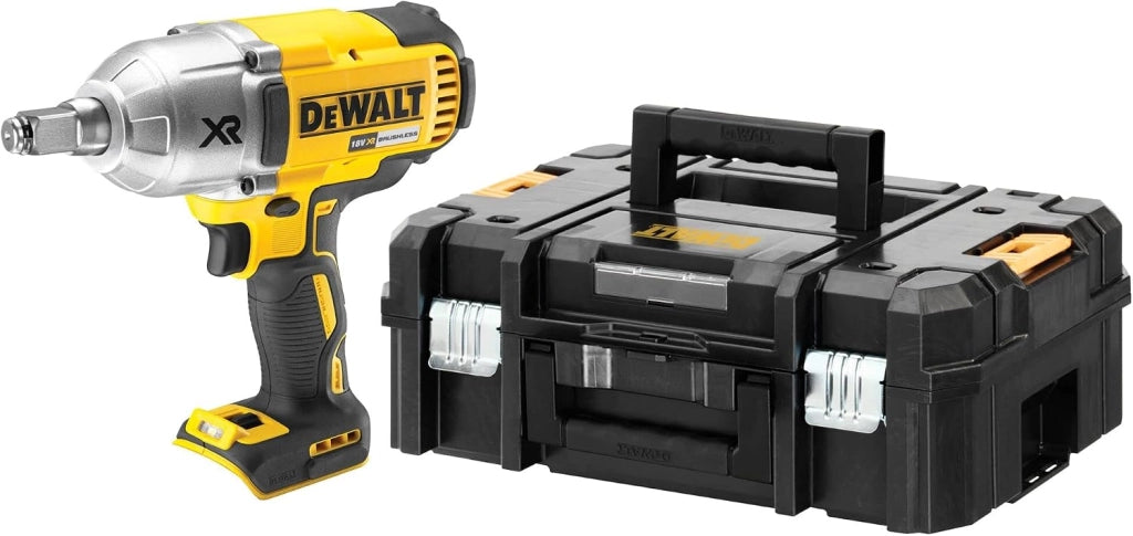 DEWALT DCF899HNT-XJ - Llave Impacto sin escobillas XR 18V 1/2" Alto Par 950Nm con anillo de retención sin cargador/batería con maletín TSTAK II