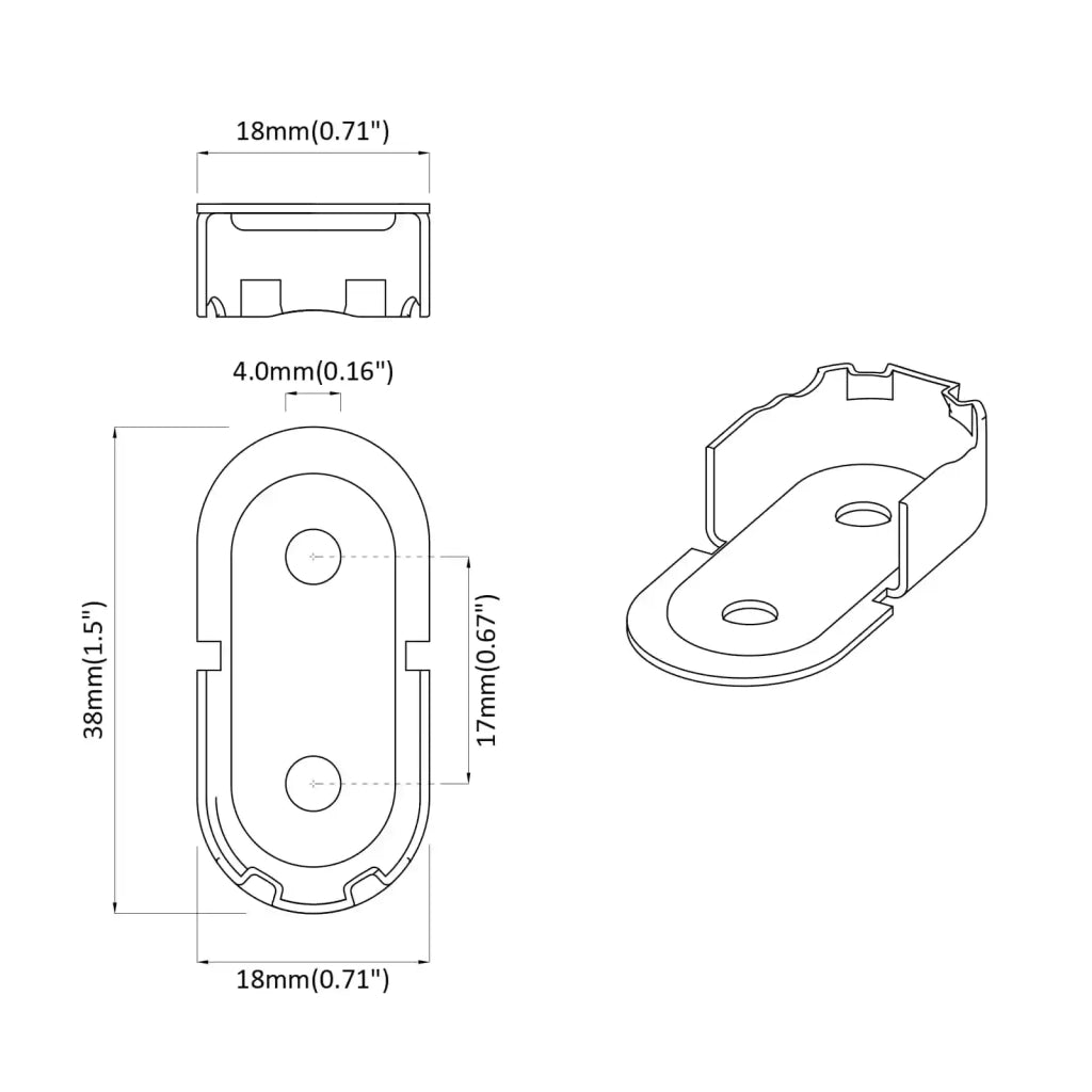 Braccio per asta dell'armadio 12 pcs Zinco Bianco Ferro 864898