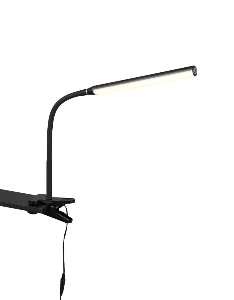 Lampada da scrivania a clip NEVADA nero LED 5W CCT