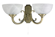 Applique classica doppia E14 marrone con interruttore Rabalux